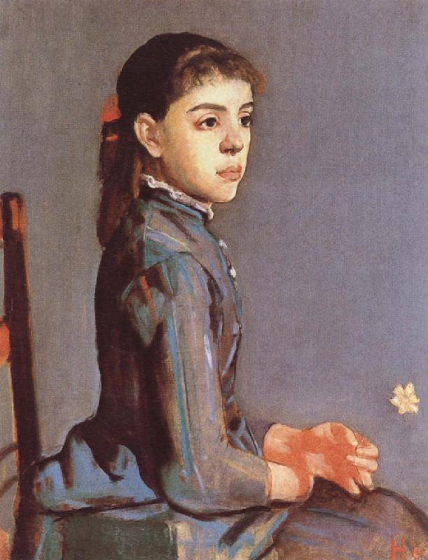 Ferdinand Hodler Portrait of Louise-Delphine Duchosal oil painting picture